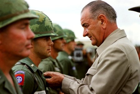 Visit of President Johnson in Vietnam photo