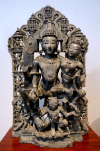 Vishnu and Lakshmi, West India, c. 12th century AD, chlorite - Matsuoka Museum of Art - Tokyo, Japan - DSC07153 photo