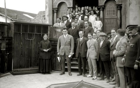 Visita del púgil Paulino Uzcudun a la localidad de Zarautz (3 de 4) - Fondo Car-Kutxa Fototeka