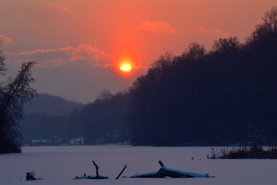 Snow nature dusk