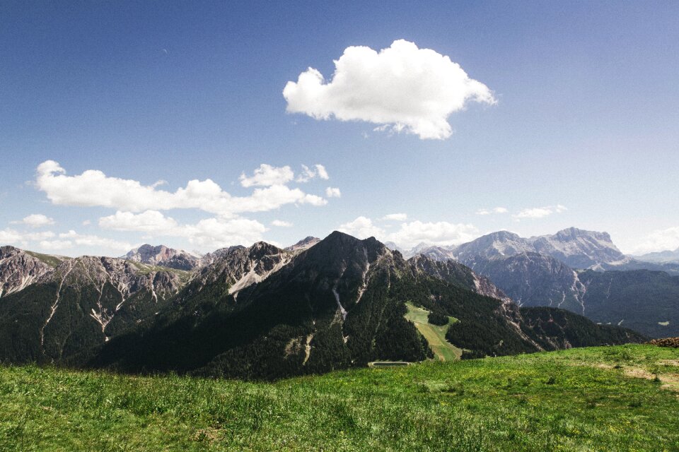 Mountain hill clouds photo