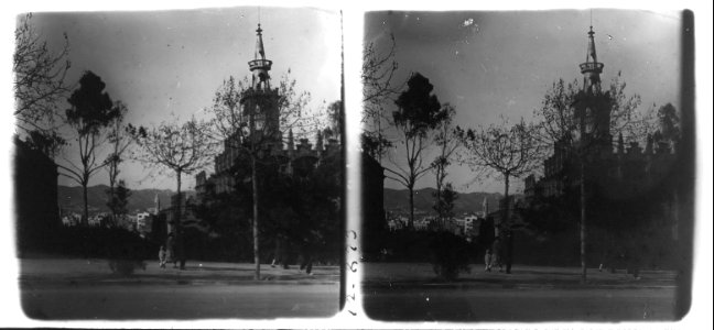Vista d ' Hostafrancs des del parc de Montjuïc de Barcelona
