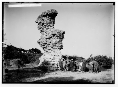 Visiting ruins of Ascalon. Group among the ruins. LOC matpc.02298 photo