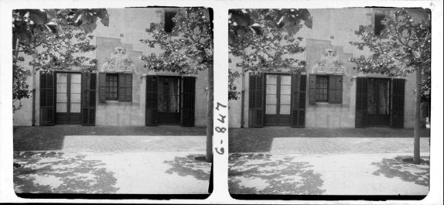 Vista d ' un detall de la casa Sentmenat a Sarrià