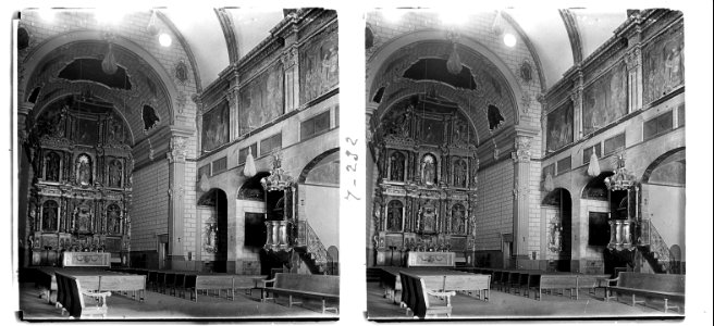 Vista de l'altar major d'una església de Palma de Mallorca