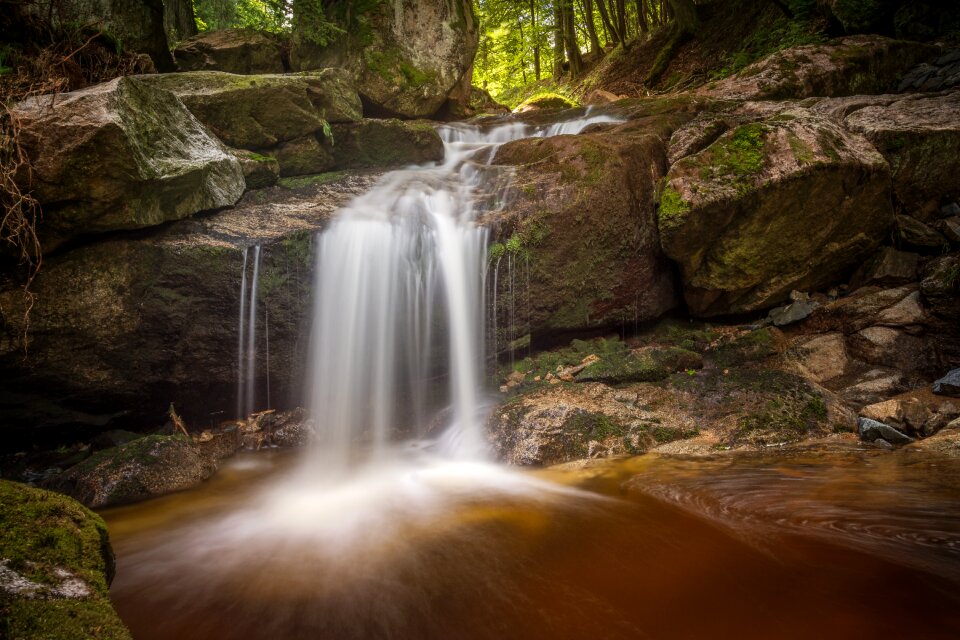 Mountain stream forest nature photo