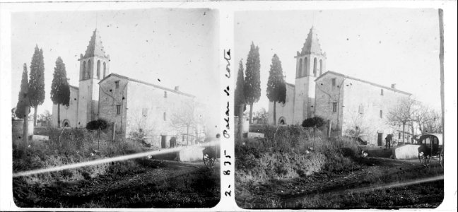 Vista de l'església de Palau-sacosta