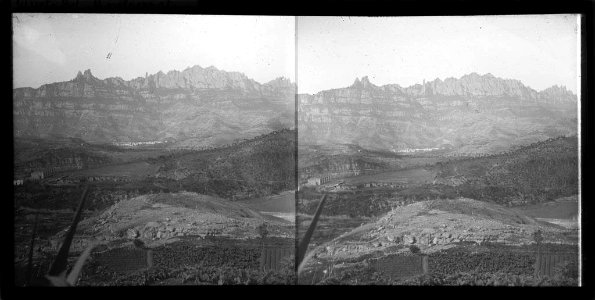 Vista de la muntanya de Montserrat