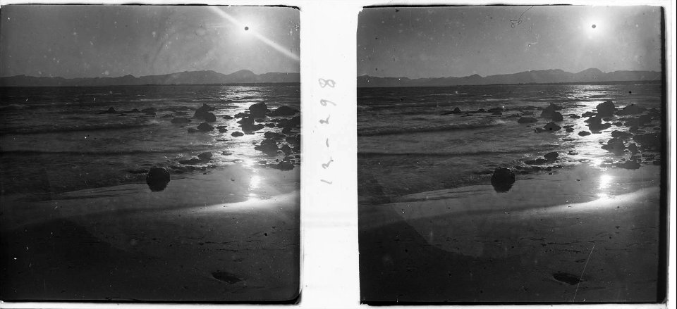 Vista de les platges de Salou a contrallum