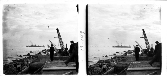 Vista de les obres del Port de Barcelona