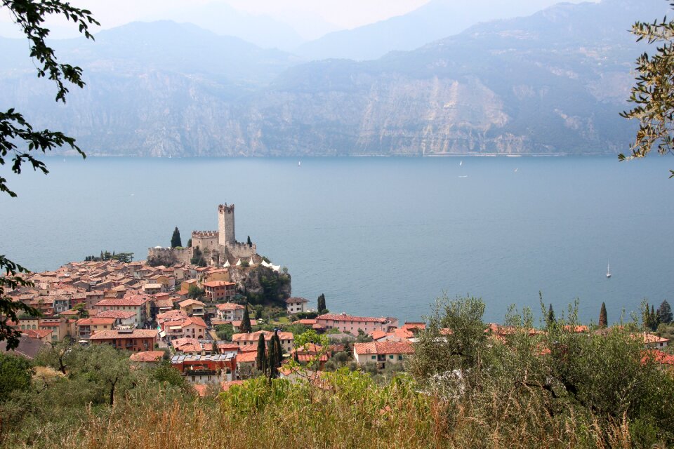 Lake landscape at malcesine photo