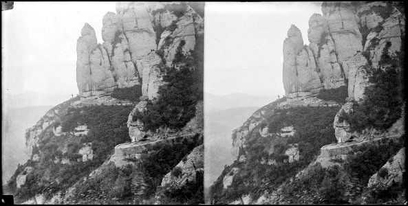 Vista del camí cap a l'ermita de Sant Jeroni a Montserrat