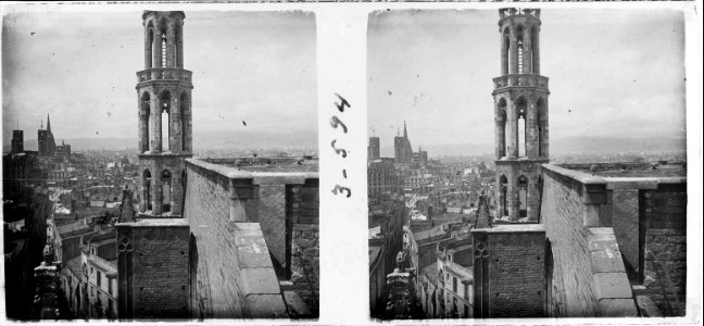 Vista del campanar de Santa Maria del Mar de Barcelona