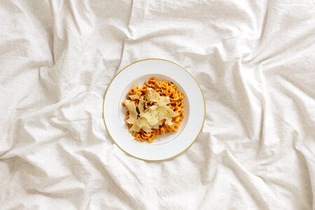 Blanket plate food photo