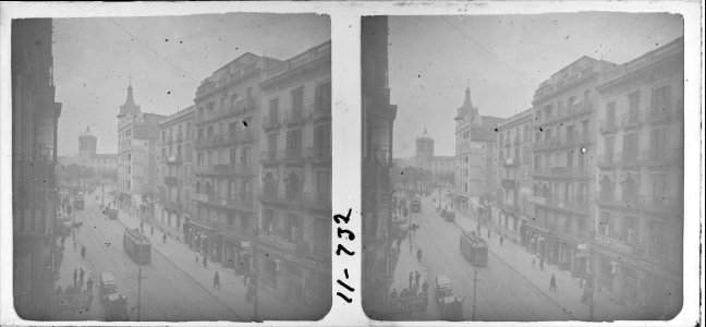 Vista del carrer Pelai i la plaça Universitat de Barcelona