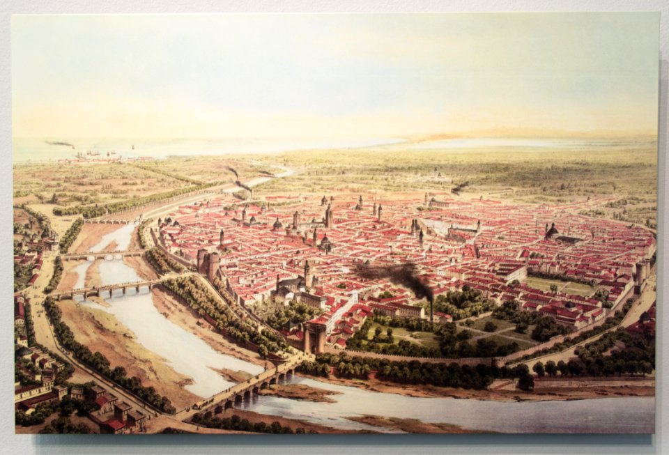 Vista de Valencia (ca. 1858) en el MUVIM