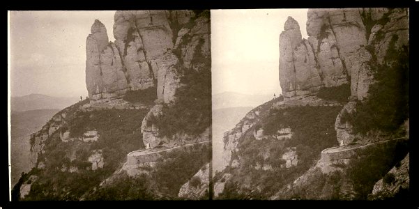 Vista del camí cap a l'ermita de Sant Jeroni a Montserrat (AFCEC BORDAS X 164)