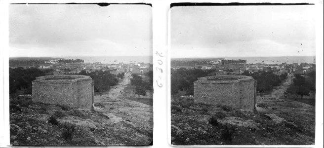Vista del poble de Sant Carles de la Ràpita des de la Glorieta