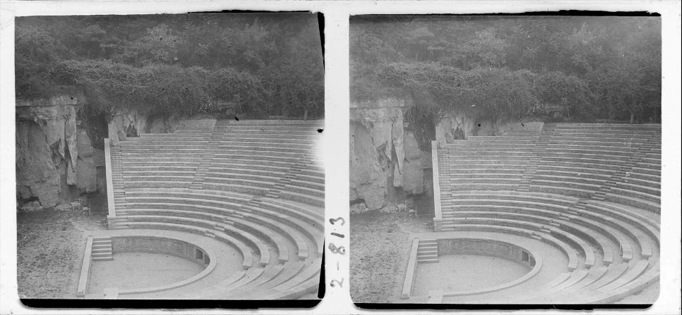 Vista del teatre grec del parc de Montjuïc de Barcelona