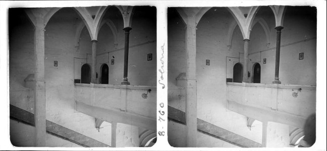 Vista del primer pis del pati dels dominics a Solsona