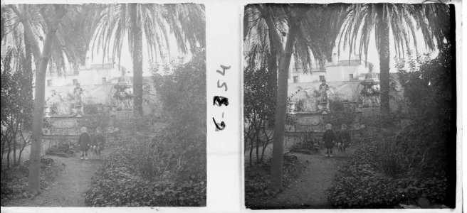 Vista dels jardins d´una casa particular