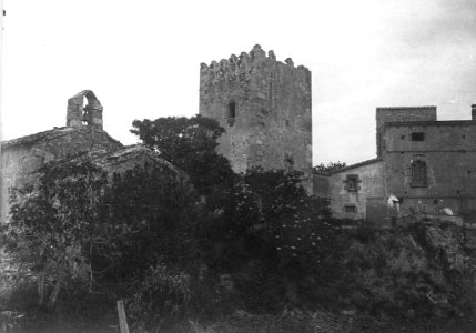 Vista general de Can Amat amb torre