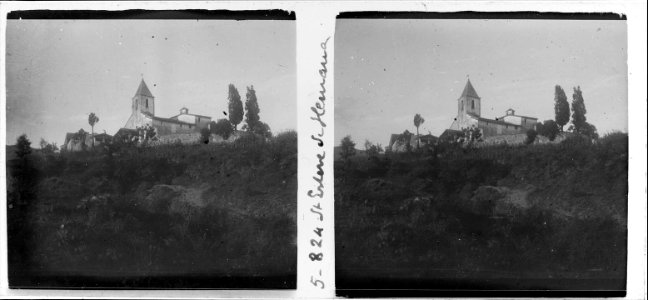 Vista general de l'església de Sant Esteve de Llémena