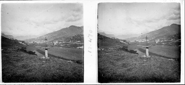 Vista general de la Pobla de Lillet des de la creu