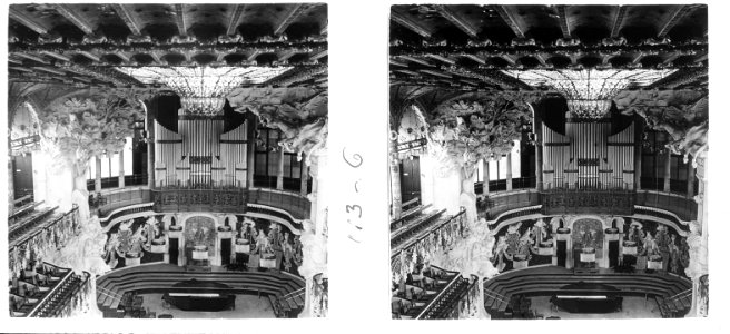 Vista general de l'escenari del Palau de la Música de Barcelona