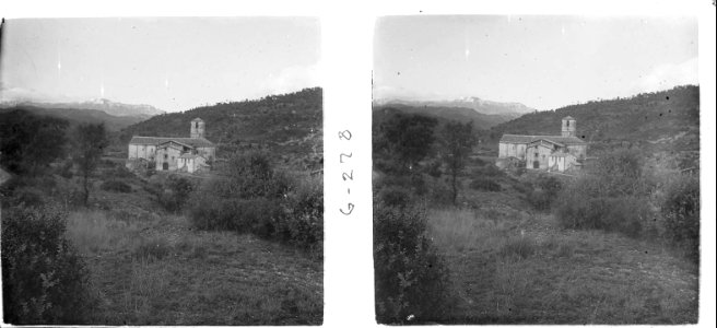Vista general de l'església d'Olius