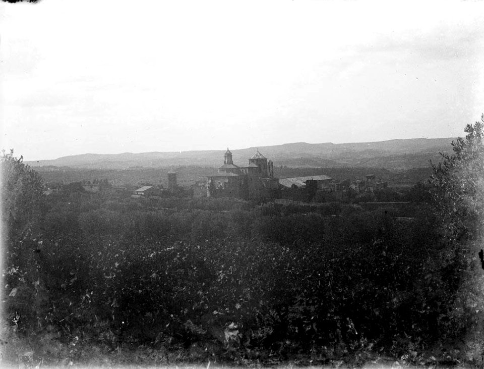 Vista general del Monestir de Poblet (AFCEC RIBASV C 2725)