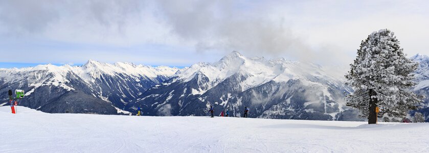 Mountain cold panoramic photo