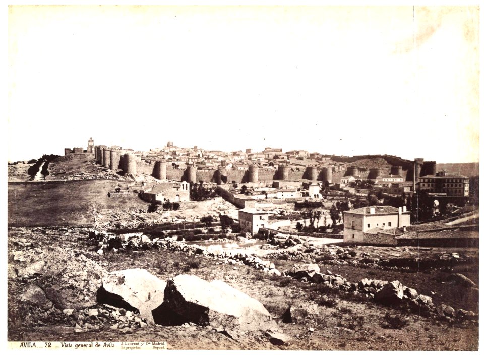 Vista general de Ávila (ca. 1870) - J. Laurent