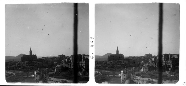 Vista llunyana de Manresa des del tren
