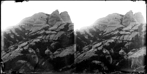 Vista parcial de la muntanya de Montserrat
