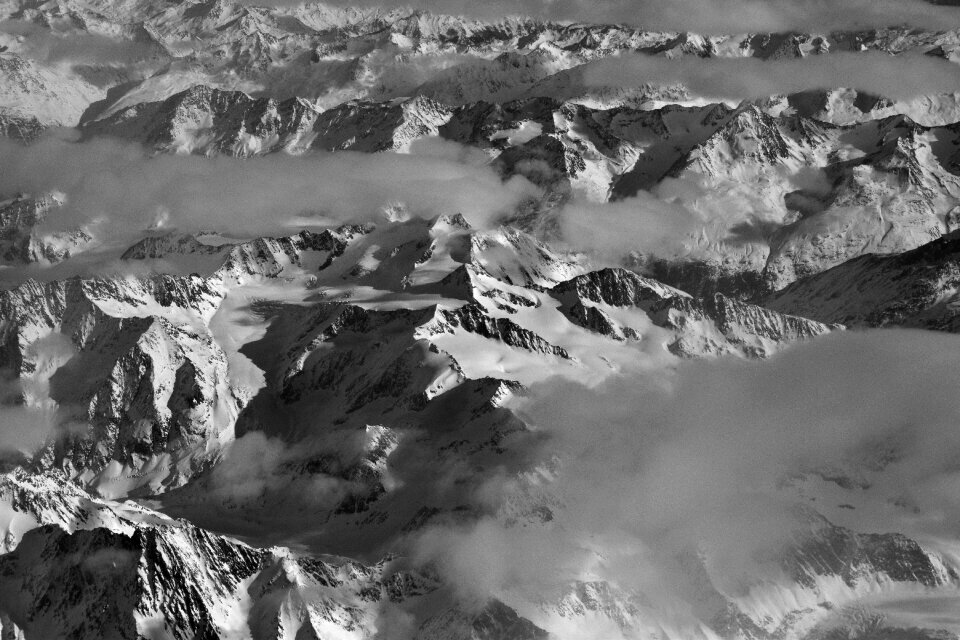 Panorama fog mountains