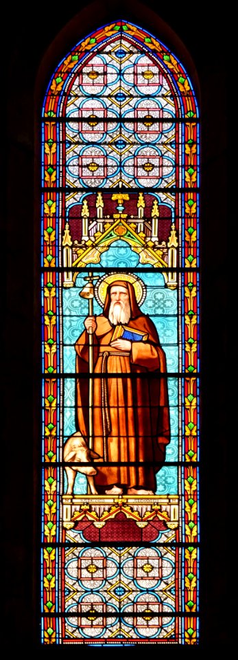 Vitrail de Saint-Antoine, 2, Saint-Antoine l'Abbaye