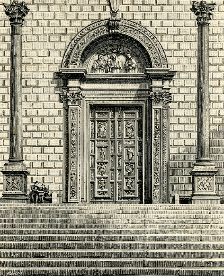 Viterbo Porta grande della chiesa della Quercia