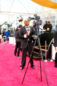 VOA French to Africa broadcaster Rajah Roger Muntu reports from the 2015 Oscars, February 2015