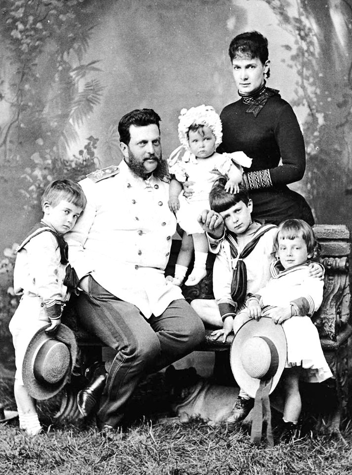 Vladimir Alexandrovich of Russia with family by S.Levitskiy (c.1883)