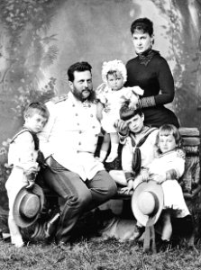 Vladimir Alexandrovich of Russia with family by S.Levitskiy (c.1883) photo