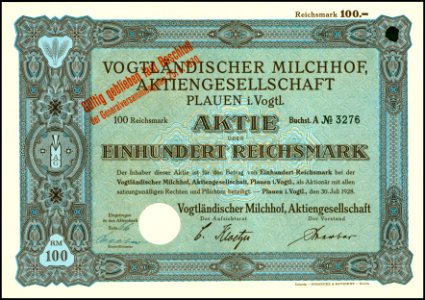 Vogtländischer Milchhof AG 1928 photo