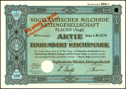 Vogtländischer Milchhof AG 1928