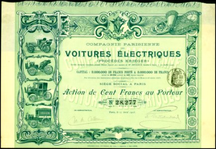 Voitures Electriques 1905
