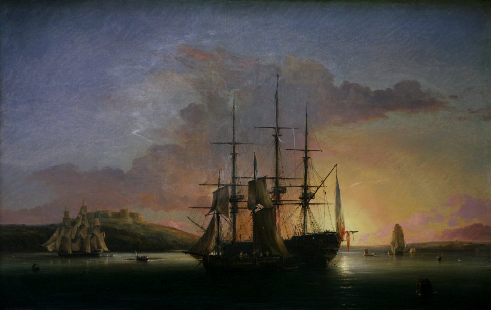 Voiliers à-L'aube en rade de Brest-Jules Noël mg 8252