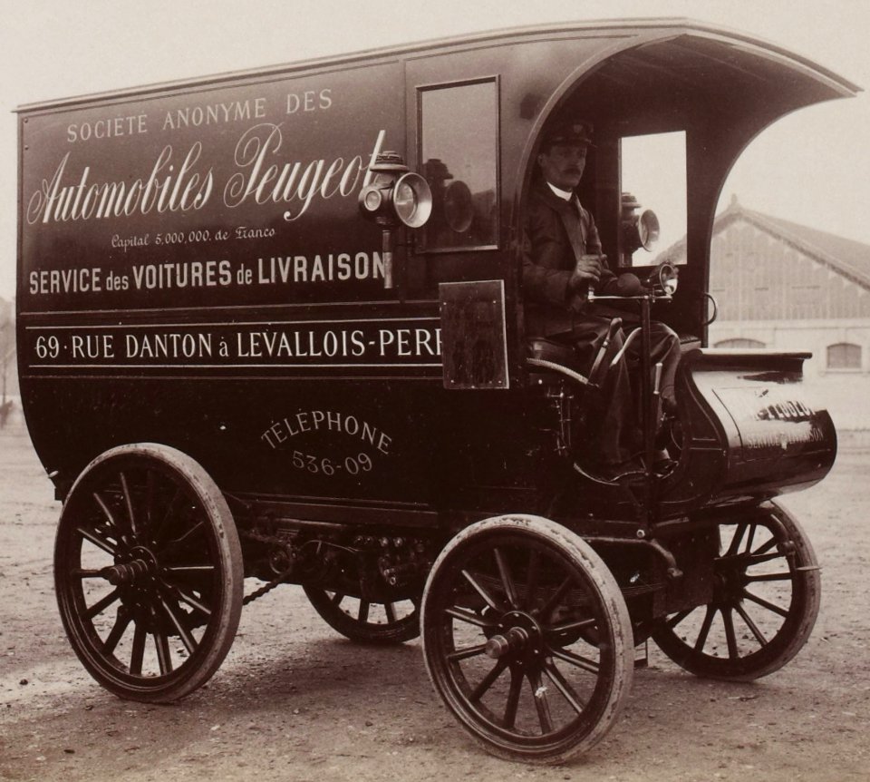Voiture de livraison Peugeot de 1902