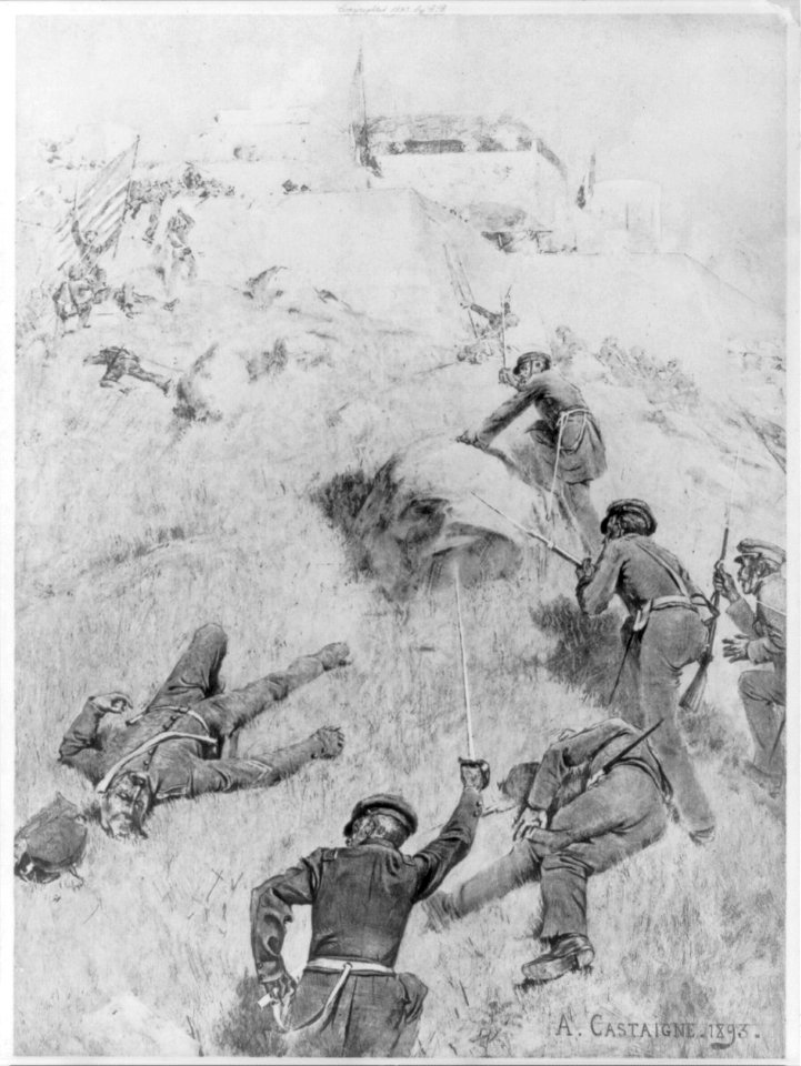 Voltigeurs and infantry - Assault of Chapultepec, 12 September 1847 LCCN2002697711