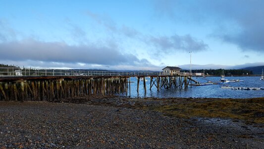 Mount desert island pier blue desert