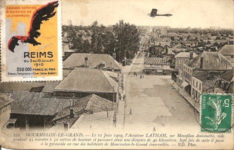Vol de Latham autour de Mourmelon-le-Grand le 12 juin 1909-ND 222
