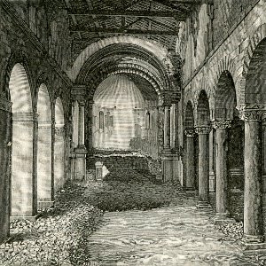 Volterra rovine della navata della Badia